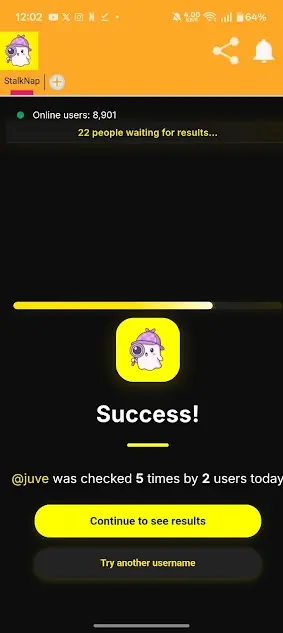 Screenshot of Stalknap App Download