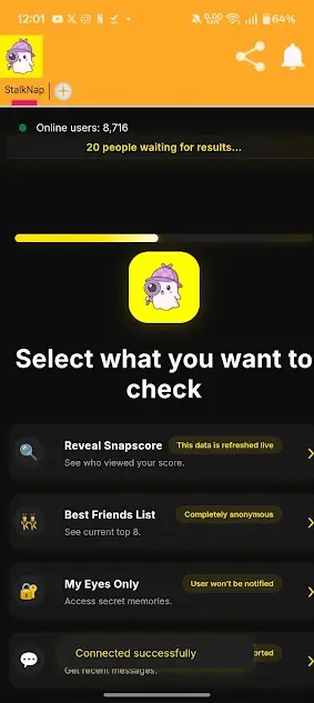 Screenshot of Stalknap Download